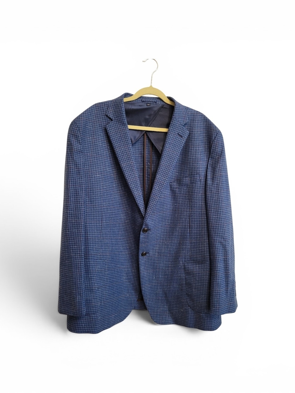 Jos. A. Bank Blue Checked Lightweight Sport Jacket